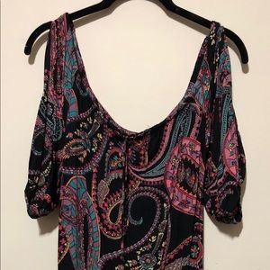 Cold shoulder shift dress